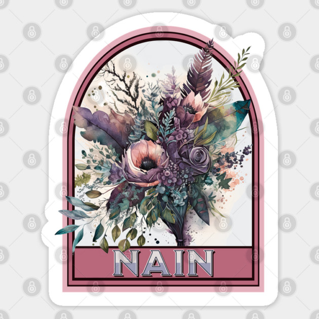 Nain Vintage Floral Grandmother Sticker by HolidayBug