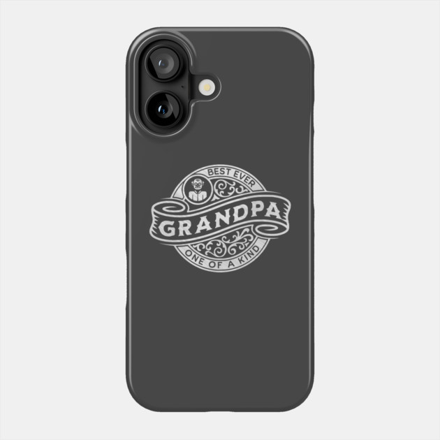 Grandpa Silver Vintage Sign Phone Case by HolidayBug