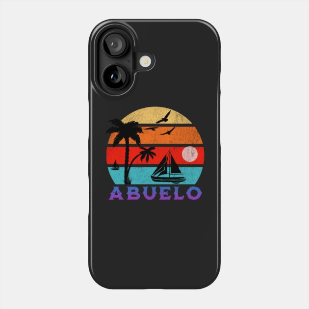 Abuelo Retro Sunset Ocean Grandfather Phone Case by HolidayBug