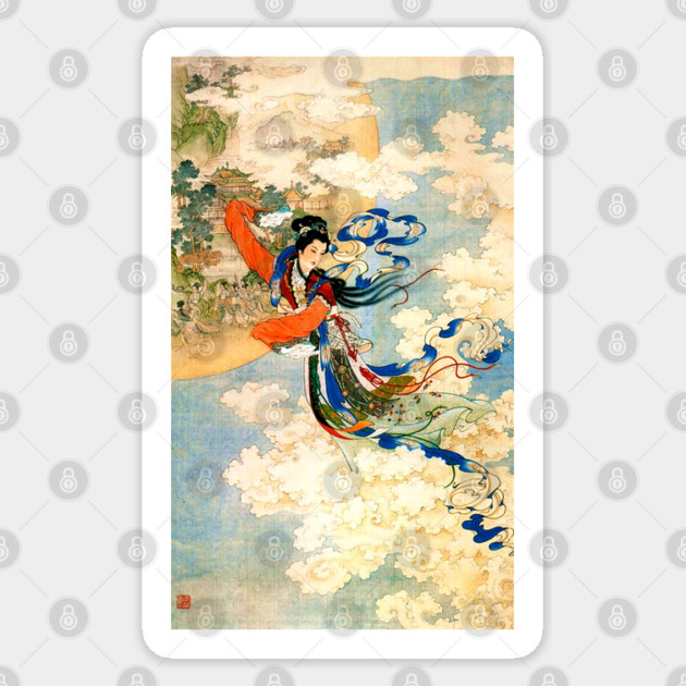 Chang'e Flying to the Moon Sticker by HolidayBug