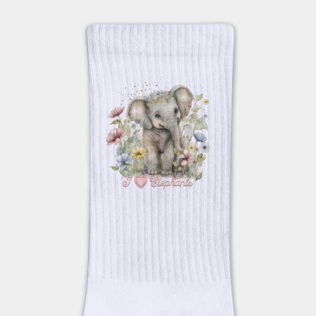 Watercolor, I Love Elephants by HolidayBug