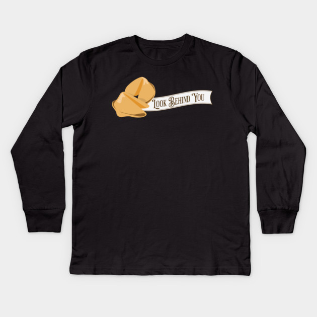 Fortune Cookies, Look Behind You Kids Long Sleeve T-Shirt by HolidayBug