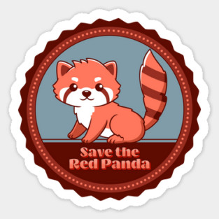 Save the Red Panda Sticker