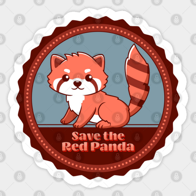Save the Red Panda Sticker by HolidayBug