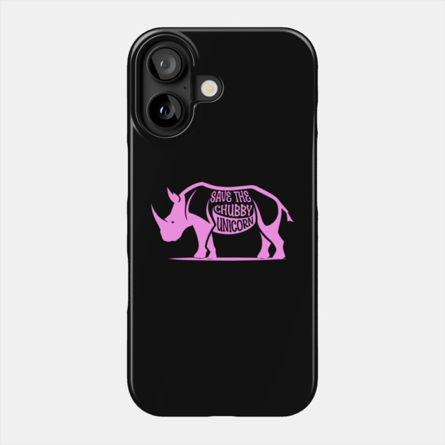 Save the Chubby Unicorn, World Rhino Day Phone Case by HolidayBug