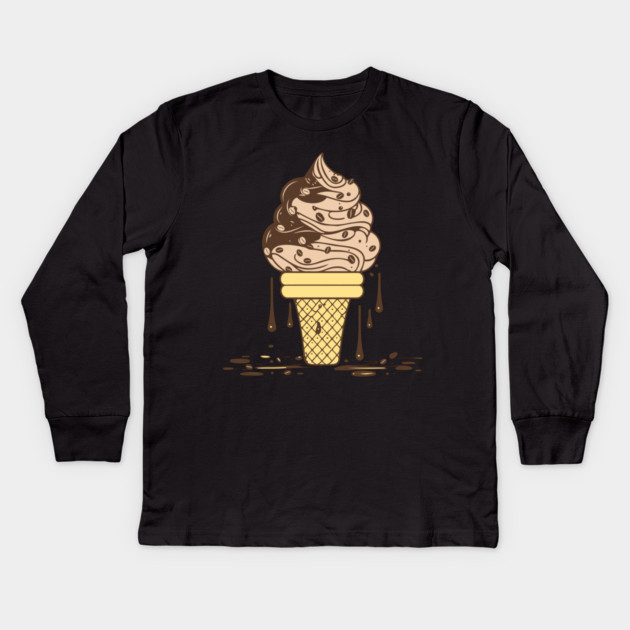 Coffee Ice Cream Kids Long Sleeve T-Shirt by HolidayBug