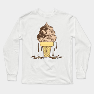 Coffee Ice Cream Long Sleeve T-Shirt