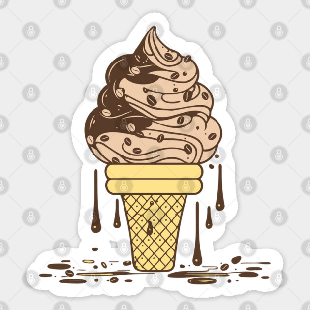 Coffee Ice Cream Sticker by HolidayBug