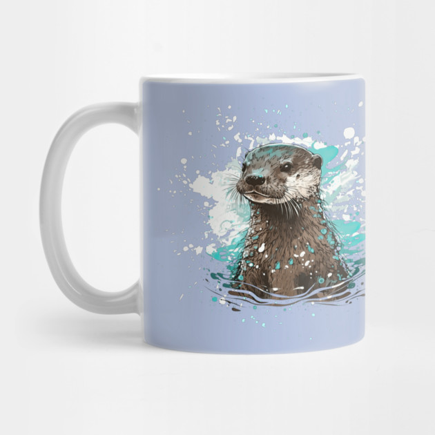 Watercolor Sea Otter by HolidayBug