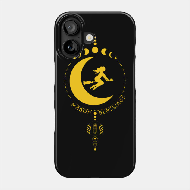 Mabon Blessings, witch, moon, wheat Phone Case by HolidayBug