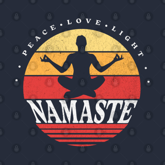 Retro Namaste, yoga pose by HolidayBug