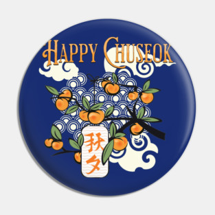 Happy Chuseok with Persimmon Tree Pin