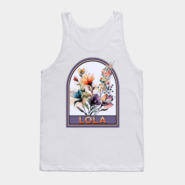 Lola Vintage Floral Grandmother Tank Top by HolidayBug