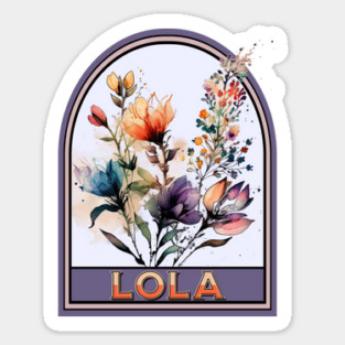 Lola Vintage Floral Grandmother Sticker