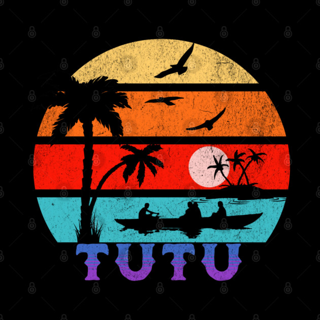 Tutu Retro Sunset Ocean Grandfather by HolidayBug