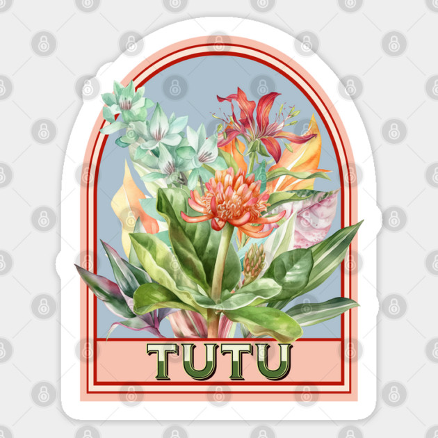 Tutu Vintage Floral Grandmother Sticker by HolidayBug