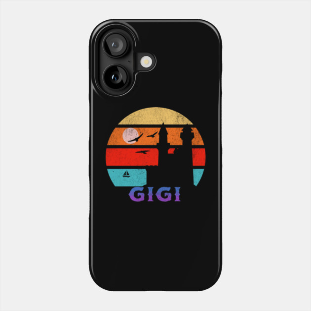 Gigi Retro Sunset Ocean Grandfather Phone Case by HolidayBug