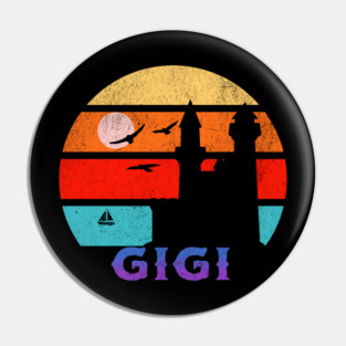 Gigi Retro Sunset Ocean Grandfather Pin