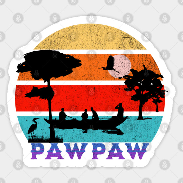 Pawpaw Retro Sunset Ocean Grandfather Sticker by HolidayBug