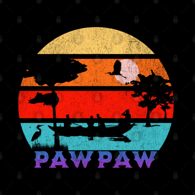 Pawpaw Retro Sunset Ocean Grandfather by HolidayBug