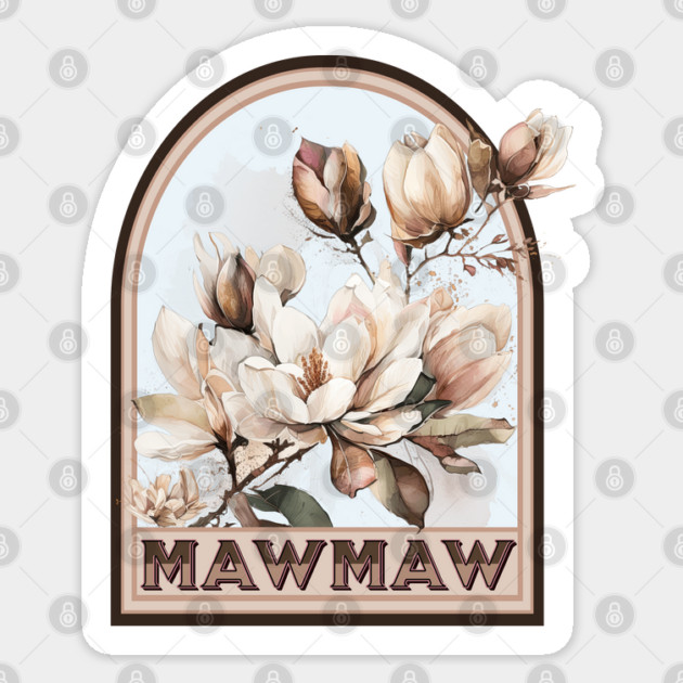 Mawmaw Vintage Floral Grandmother Sticker by HolidayBug
