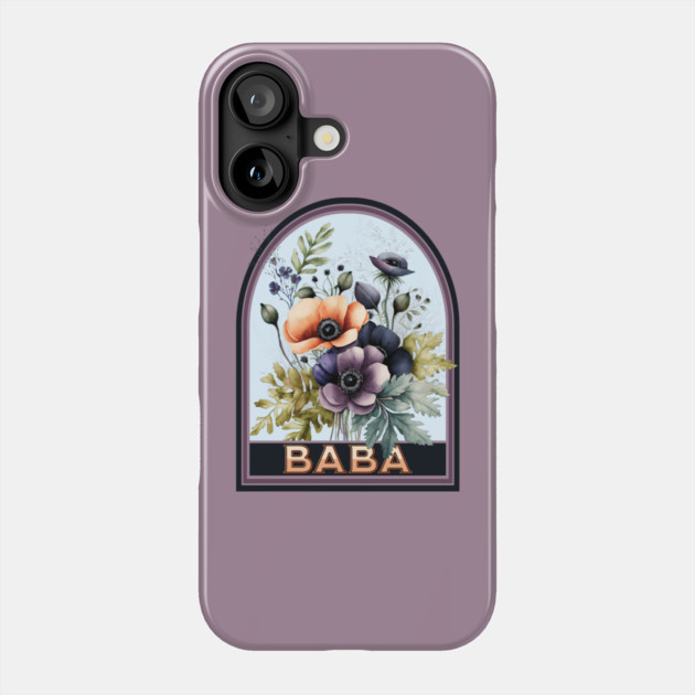 Baba Vintage Floral Grandmother Phone Case by HolidayBug