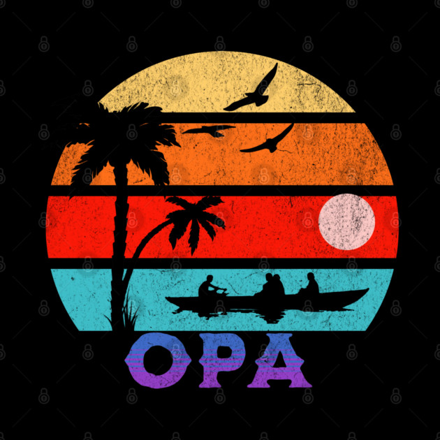 Opa Retro Sunset Ocean Grandfather by HolidayBug