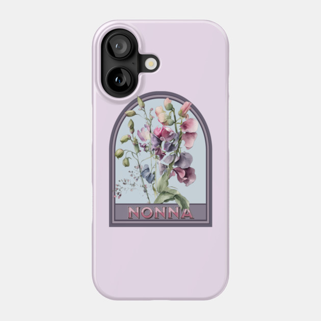 Nonna Vintage Floral Grandmother Phone Case by HolidayBug
