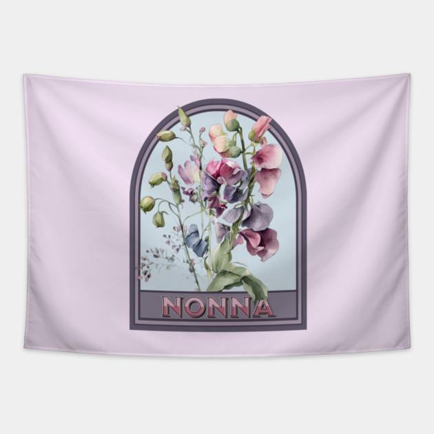 Nonna Vintage Floral Grandmother Tapestry by HolidayBug