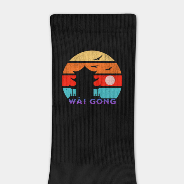 Wài Gōng Retro Sunset Ocean Grandfather by HolidayBug