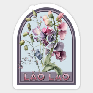 Lǎo lao Vintage Floral Grandmother Sticker