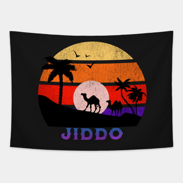 Jiddo Retro Sunset Ocean Grandfather Tapestry by HolidayBug