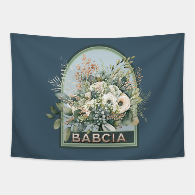 Babcia Vintage Floral Grandmother Tapestry by HolidayBug