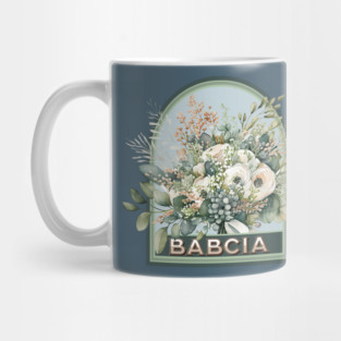 Babcia Vintage Floral Grandmother Mug