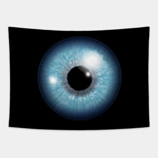 Blue Iris Eyeball Tapestry