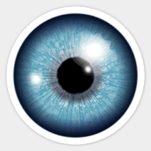 Blue Iris Eyeball Sticker