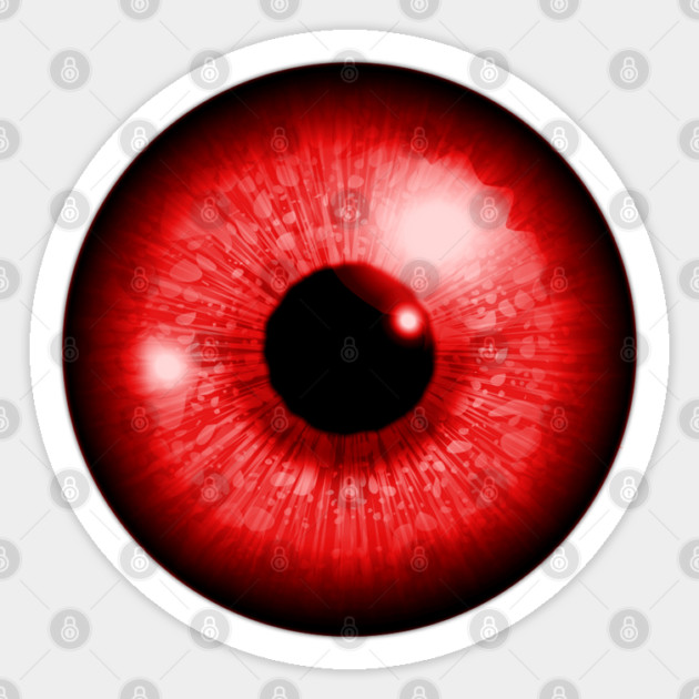 Red Iris Eyeball Sticker by HolidayBug