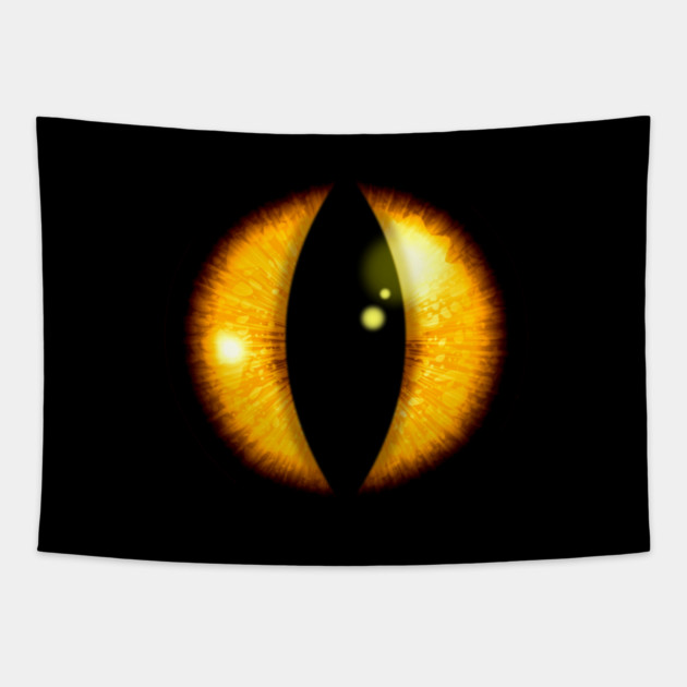 Golden Dragon Eye Tapestry by HolidayBug