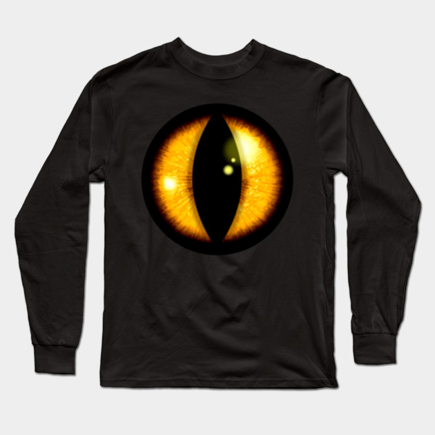 Golden Dragon Eye Long Sleeve T-Shirt by HolidayBug
