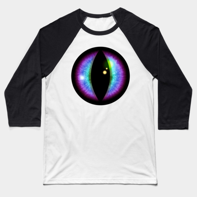 Multi-colored Dragon Eye Baseball T-Shirt by HolidayBug