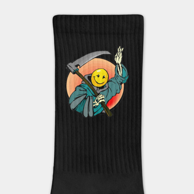 Retro Smile Emoji Grim Reaper by HolidayBug
