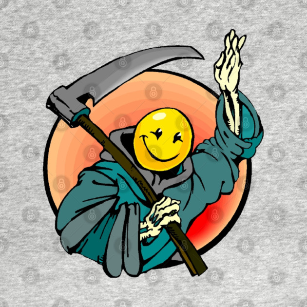 Retro Smile Emoji Grim Reaper by HolidayBug