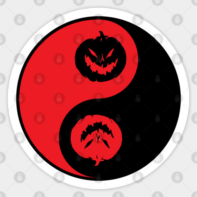 Yin Yang Jack-o-lantern Pumpkins Sticker by HolidayBug