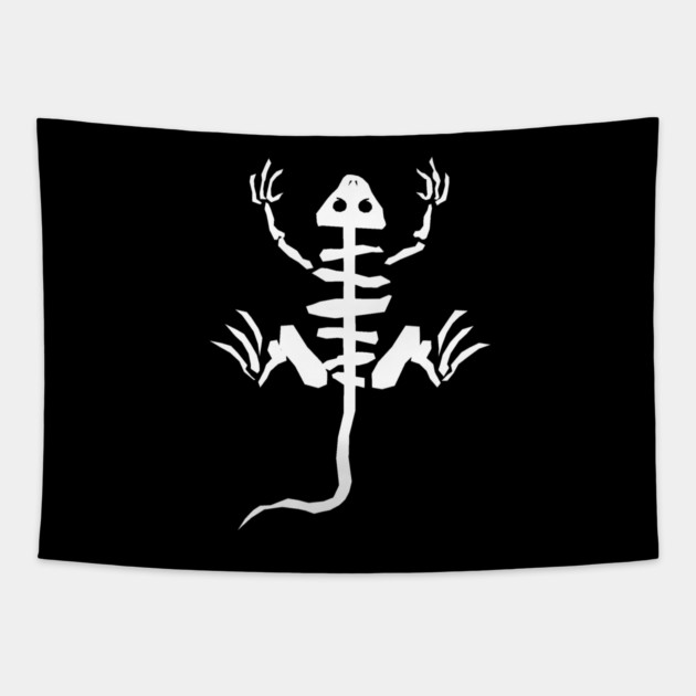 Cartoon Lizard Skeleton Bones Tapestry by HolidayBug