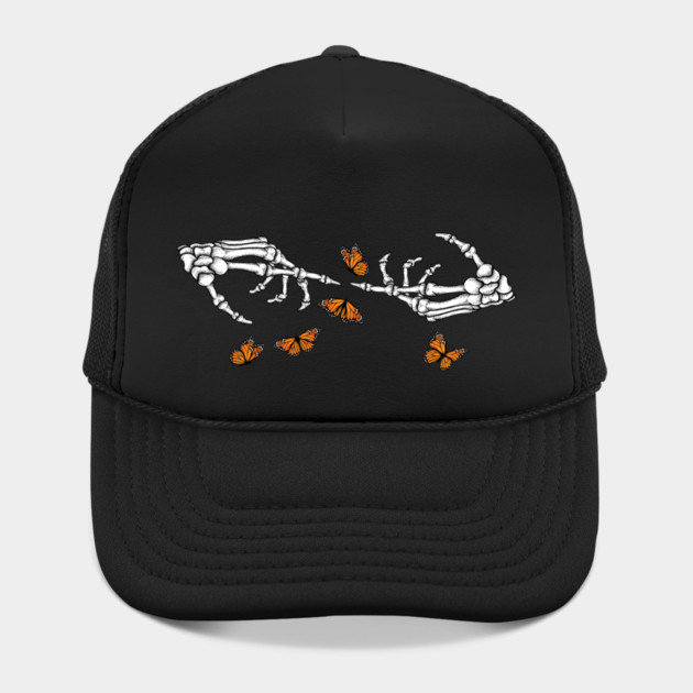 Skeleton Hands and Monarch Butterflies by HolidayBug