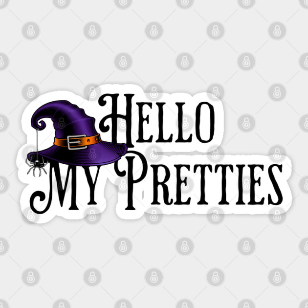 Hello My Pretties, Witch Hat Sticker by HolidayBug