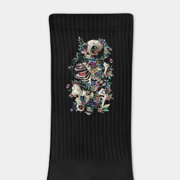 Skeleton and Flowers by HolidayBug