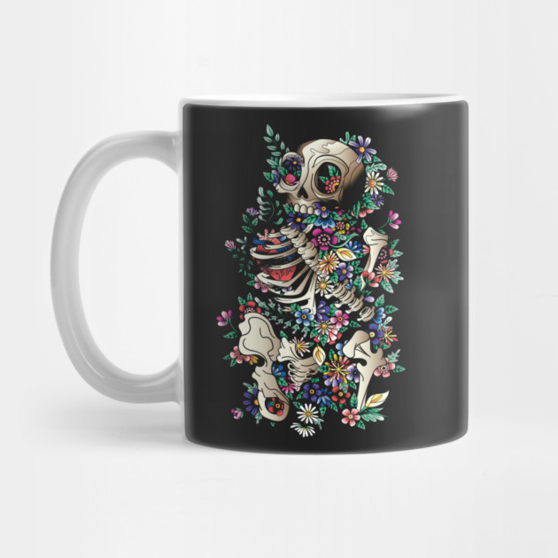 Skeleton and Flowers by HolidayBug