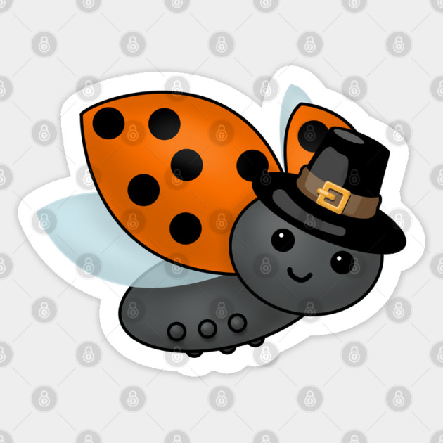 Thanksgiving Ladybug Pilgrim Sticker by HolidayBug