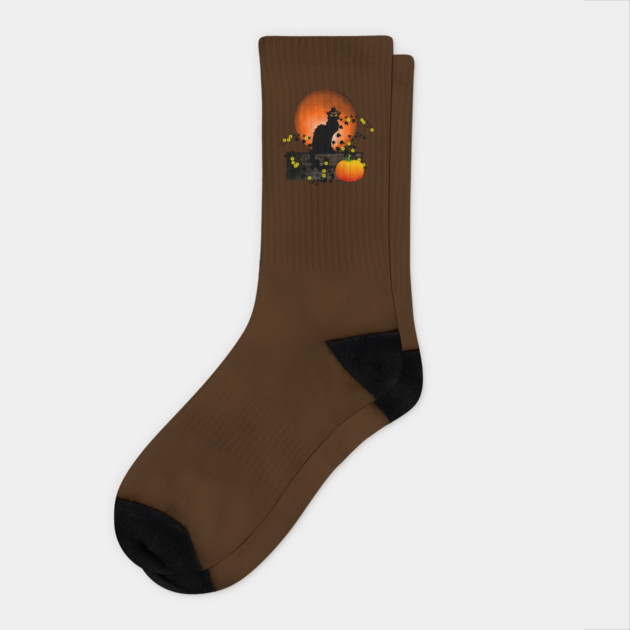 Chat Noir Thanksgiving Socks by HolidayBug